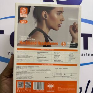 Reliable N02 Wireless Neckband Headset - 20 Hour Battery - Kenya.